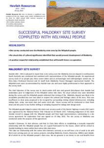 Mineral resource classification / Mining / Archaeology / Science / Economic geology / Mineral economics / Havilah