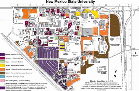 2015 Parking, Building & Services Guide RESIDENCE FACILITY NAME Cervantes Village Chamisa Village Cole Village Student Family Housing Garcia Hall Residence Center