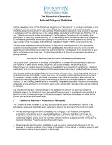 The Biomarkers Consortium Antitrust Policy and Guidelines.doc