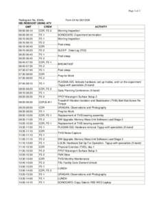 Page 1 of 2  Radiogram No. 8346u ISS REBOOST USING ATV GMT CREW