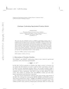 November 4, 2011 CosPA Proceedings  arXiv:1111.0733v1 [hep-ph] 3 Nov 2011 Prepared for International Journal of Modern Physics: Conference Series c World Scientific Publishing Company