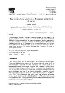 EuropeanJournalof POLITICAL ECONOMY European  Journal