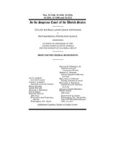 Entergy / Entergy v. Riverkeeper / Case law / Massachusetts v. Environmental Protection Agency / Clean Air Act / United States Environmental Protection Agency / Environment of the United States / Law