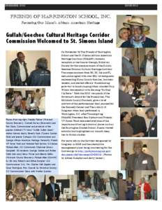DECEMBER 2010 FRIENDS OF HARRINGTON SCHOOL, INC. Restoring Our Island’s African American Heritage