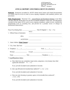 ACCET Document 12.b Date Developed: January 1988 Date Revised: August 2010/December 2010 Pages: 1 of 3 Pertinent to: All Institutions