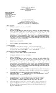 CAYUCOS SANITARY DISTRICT 200 Ash Ave. P.O. Box 333, Cayucos, California[removed]3290 GOVERNING BOARD R. Enns, President