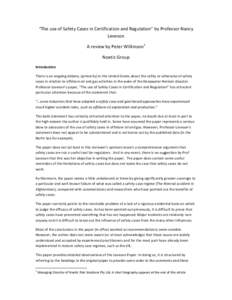 Risk management / Nuclear safety / Public safety / Safety culture / Health and Safety Executive / Occupational safety and health / ALARP / Health and Safety at Work etc. Act / Process safety / Safety / Risk / Security