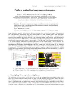 Image processing / Signal processing / Electrical engineering / Optics / Image restoration / Deblurring / Point spread function / Position sensitive device / Motion blur / Blur / Deconvolution / Computer vision