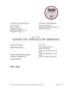 Jul, 8:00 am  ATTORNEYS FOR APPELLANT ATTORNEY FOR APPELLEE