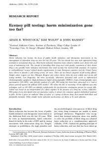 Neurochemistry / Neuropsychology / Chemistry / Drug culture / Substituted amphetamines / Designer drugs / Drug control law / Methamphetamines / MDMA / Para-Methoxyamphetamine / Marquis reagent / Para-Methoxy-N-methylamphetamine