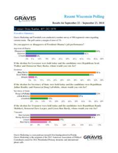 Microsoft Word - Gravis Marketing Townhall Results - Wisconsin (September[removed]docx