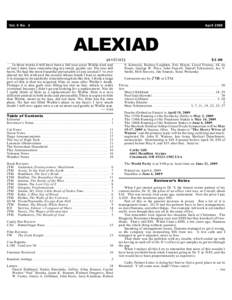 Vol. 8 No. 2  April 2009 ALEXIAD (!7+=3!G)