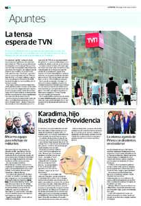 R2 b  LATERCERA Domingo 15 de mayo de 2016 Apuntes La tensa