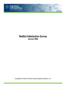 RedDot Satisfaction Survey - January 2009