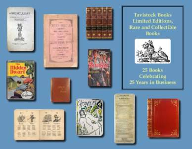 Tavistock Books Limited Editions, Rare and Collectible Books  25 Books