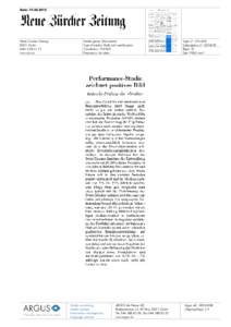 Date: Neue Zürcher Zeitung 8021 Zürichwww.nzz.ch