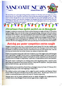 SANDGATE NEWS Issue 5 Autumn/Winter[removed]The end of the year is fast approaching and the countdown to Christmas will soon begin. It’s a busy