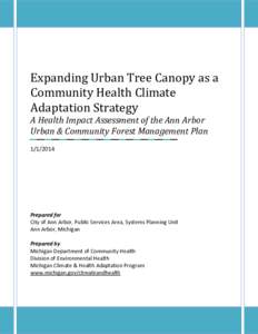 Expanding Urban Tree Canopy as a Community Health Climate Adaptation Strategy