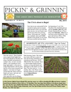 PICKIN’ & GRINNIN’ THE LEDGE ENDS PRODUCE CSA NEWSLETTER [removed[removed]