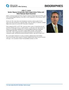 National bank / Economy of the United States / LaSalle Bank / Year of birth missing / John C. Dugan / Banks / Office of the Comptroller of the Currency / Financial services