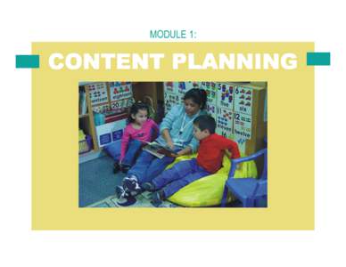 MODULE 1:  CONTENT PLANNING MODULE 1: