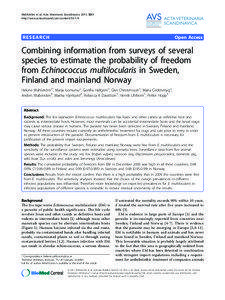 Wahlström et al. Acta Veterinaria Scandinavica 2011, 53:9 http://www.actavetscand.com/content[removed]