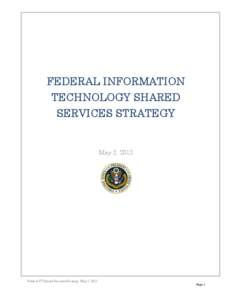 Federal Information Technology Shared Services Strategy