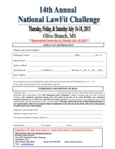 NATIONAL LAWFIT CHALLENGE