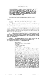 ORDINANCE NOAN ORDINANCE TO AMEND ZONING ORDINANCE NO. 974 HERETOFORE ADOPTED ON JUNE 5, 2006 BY THE CITY COUNCIL OF THE CITY OF TARRANT TO REZONE 3584 INDUSTRIAL PARKWAY, TARRANT, ALABAMA 35217, FROM