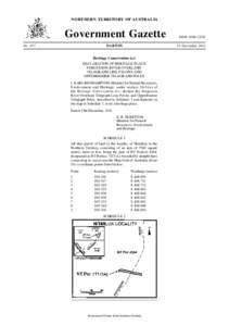 Northern Territory Government Gazette No. S77, 23 December 2011