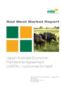Red Meat Market Report  Japan Australia Economic Partnership Agreement (JAEPA) – outcomes for beef
