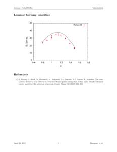 Acetone - CH3 COCH3  CaltechMech Laminar burning velocities 50