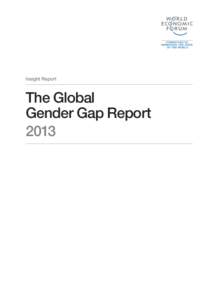 Insight Report  The Global Gender Gap Report 2013