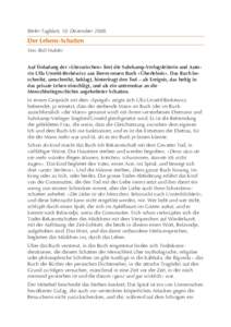 Bieler Tagblatt, 10. DezemberDer Lebens-Schatten Von Rolf Hubler Auf Einladung der «Literarischen» liest die Suhrkamp-Verlagsleiterin und Autorin Ulla Unseld-Berkéwicz aus ihrem neuen Buch «Überlebnis». Das