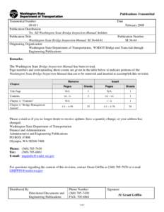 Publications Transmittal Transmittal Number Date[removed]February 2009 Publication Distribution