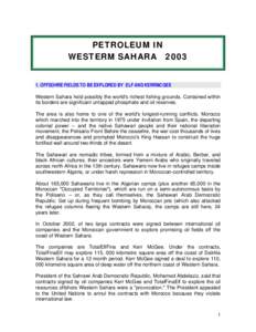 Polisario Front / Kerr-McGee / Sahrawi Arab Democratic Republic / Sahrawi people / Morocco / Mohamed Abdelaziz / Total S.A. / Economy of Western Sahara / Energy policy of Morocco / Africa / Political geography / Western Sahara