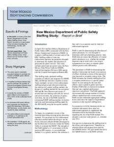 New Mexico Sentencing Commission Dan Cathey, MPA • Paul Guerin, Ph.D. Specific & Findings In this brief: A review of the New