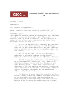 -  CSCC, Inc. Community Services Center at Crownsville, Inc.