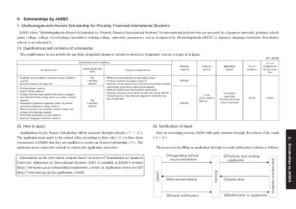 Scholarships for International Students in Japan[removed]:Scholarships by JASSO