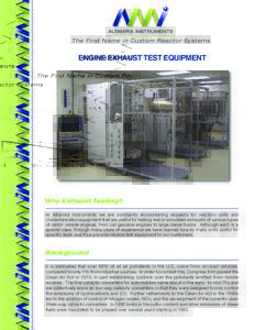 ALTAMIRA INSTRUMENTS  The First Name in Custom Reactor Systems ENGINE EXHAUST TEST EQUIPMENT