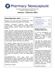 DQA Phamarcy Newscapsule January - February 2013