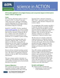 Impact of Alternative Motor Vehicle Refrigerant