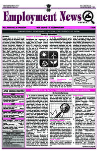 VOL. XXXIX NO. 36 PAGES 64  ` 8.00 NEW DELHIDECEMBER 2014