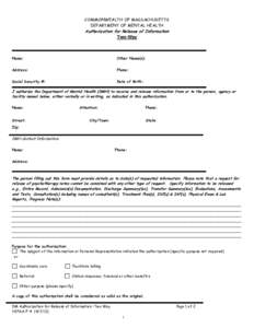 APPLICATION FOR CONTINUING CARE SERVICES