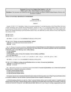 Document: Proposed Rule, Register Page Number: 26 IR 2400 Source: April 1, 2003, Indiana Register, Volume 26, Number 7 Disclaimer: This document was created from the files used to produce the official CD-ROM Indiana Regi