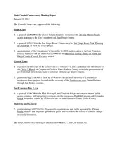 State Conservancy Report for the February 2014 Meeting of the California Coastal Commission (W18[removed])