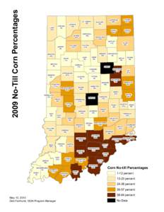 2009 No-Till Corn Percentages  LAPORTE 19%  PORTER