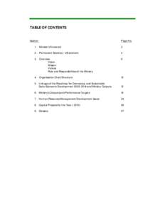 TABLE OF CONTENTS  Section 1.  Page No.