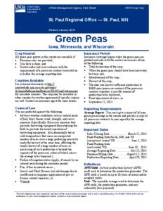 2014 green peas fact sheet