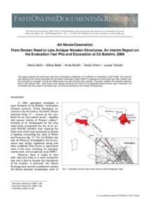 The Journal of Fasti Online (ISSN[removed])  ●  Published  by  the  Associazione  Internazionale  di  Archeologia  Classica  ●   Piazza San Marco, 49 – I-00186  Roma  ●  Tel.  /  Fax:  ++[removed]